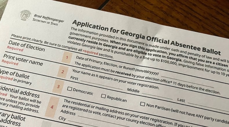 Alpharetta voters can request absentee ballots for the upcoming 2023 municipal election. File Photo