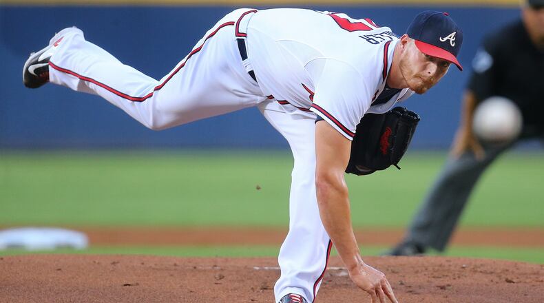 Braves’ Shelby Miller delivers a pitch to the Rockies on Wednesday, August 26, 2015, in Atlanta. Curtis Compton / ccompton@ajc.com