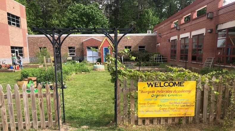 Burgess-Peterson Academy is one of the schools working with the Captain Planet Foundation's Project Giving Gardens to grow fresh food for folks in Atlanta who have been affected by the coronavirus pandemic. Courtesy of Project Giving Gardens