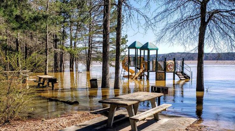 High water will delay until March 29 the openings of many campgrounds and day use areas at Allatoona Lake in Cherokee and Bartow counties. U.S. ARMY CORPS OF ENGINEERS via Facebook