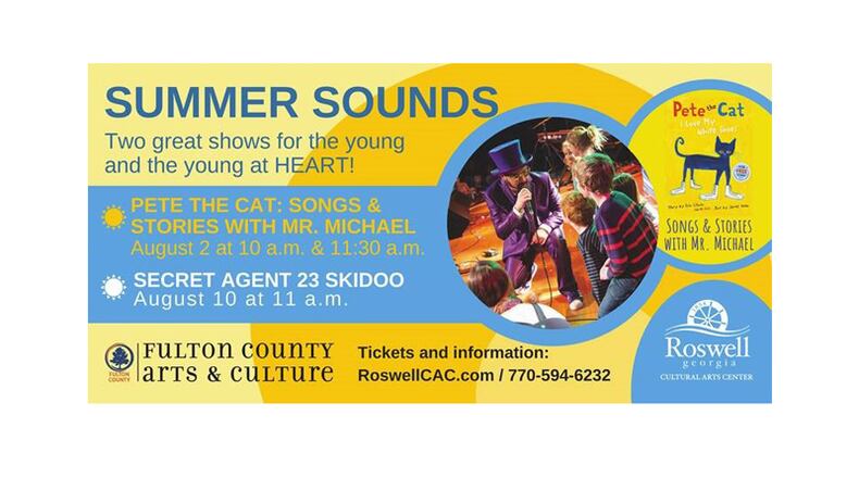 A new Roswell family concert series starts with two performances in August at the Roswell Cultural Arts Center, 950 Forrest St. CITY OF ROSWELL