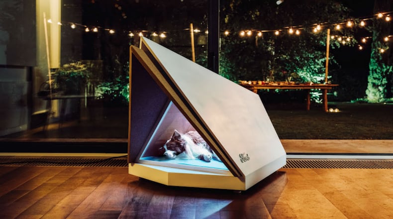 A Ford prototype for a noise-cancelling dog kennel to help keep excitable dogs calm.