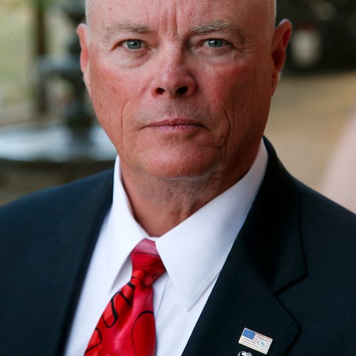 FILE - Maricopa County sheriff's candidate Jerry Sheridan, is shown in Fountain Hills, Ariz., Wednesday, July 22, 2020. (AP Photo/Ross D. Franklin, File)