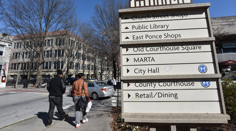 Downtown Decatur on Wednesday, February 17, 2016. There have been 44 statewide Democratic primaries in Georgia since 1996 and 60 for Republicans. Among the former, DeKalb County Democrats have voted for the winner 42 times. Among the latter, Dawson County Republicans went for the winner 55 times. It's clear then: Any presidential candidate who wants to win in Georgia better win in the right place. HYOSUB SHIN / HSHIN@AJC.COM