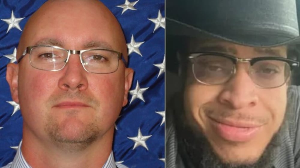 Christopher Bradshaw (left) is accused of killing Terrell Lowdermilk in a hit-and-run crash. (Police and family photos)