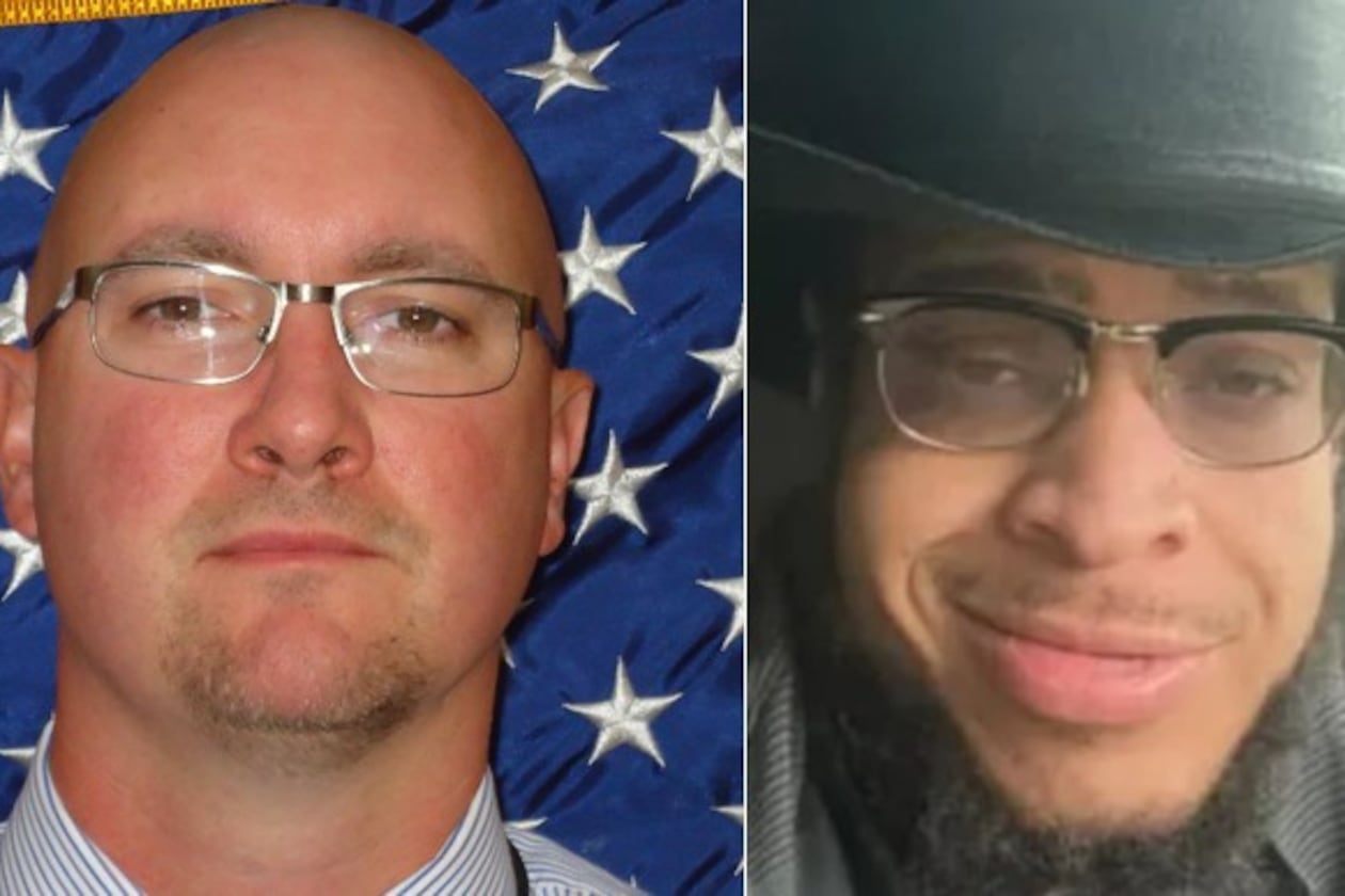 Christopher Bradshaw (left) is accused of killing Terrell Lowdermilk in a hit-and-run crash. (Police and family photos)
