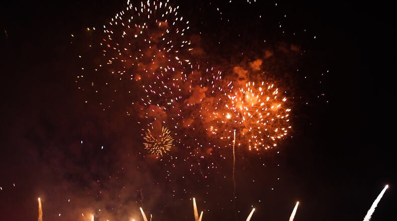 The fireworks display at Centennial Olympic Park in Atlanta on Thursday, July 4, 2019. The fireworks show, part of the annual Fourth of July celebration, will not happen this year, but there are ways to enjoy a virtual display. Christina Matacotta/Christina.Matacotta@ajc.com