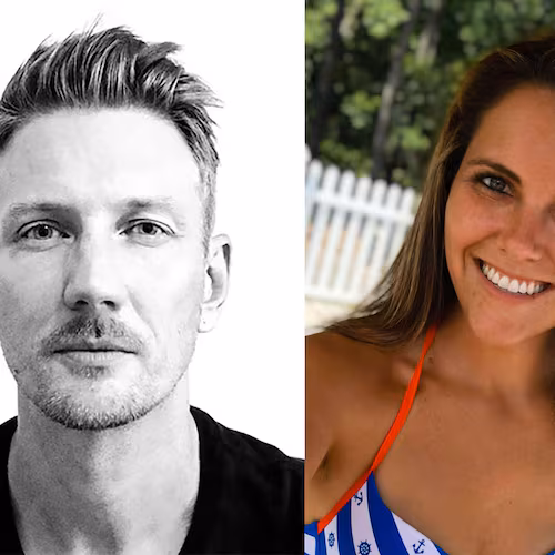 Metro Atlantan Sean Kipe is the host and creator of the new podcast "The Truth About Natalie," which focuses on the mysterious death of Georgian Natalie Jones in 2020. (Left photo: Courtesy of Audiochuck (left); right photo: Courtesy of the family of Natalie Jones)