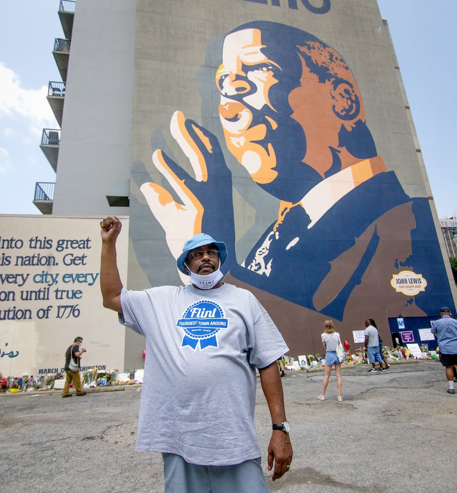 large John Lewis mural