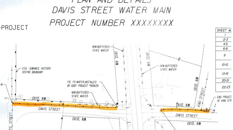 The Suwanee City Council recently approved a $54,804 contract with Strickland & Sons Pipeline Inc. for the Davis Street Waterline project. (Courtesy City os Suwanee)