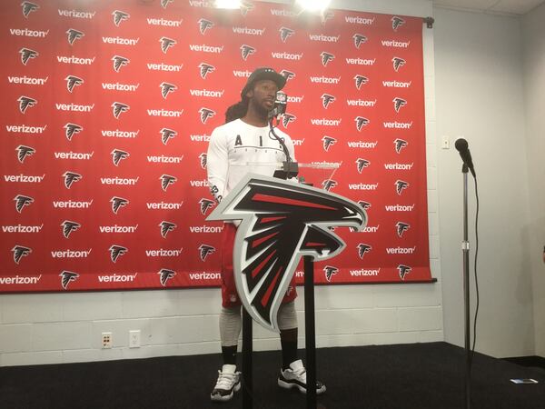 Falcons cornerback Desmond Trufant plans to follow up his Pro Bowl season with another strong campaign. (D. Orlando Ledbetter/dledbetter@ajc.com)