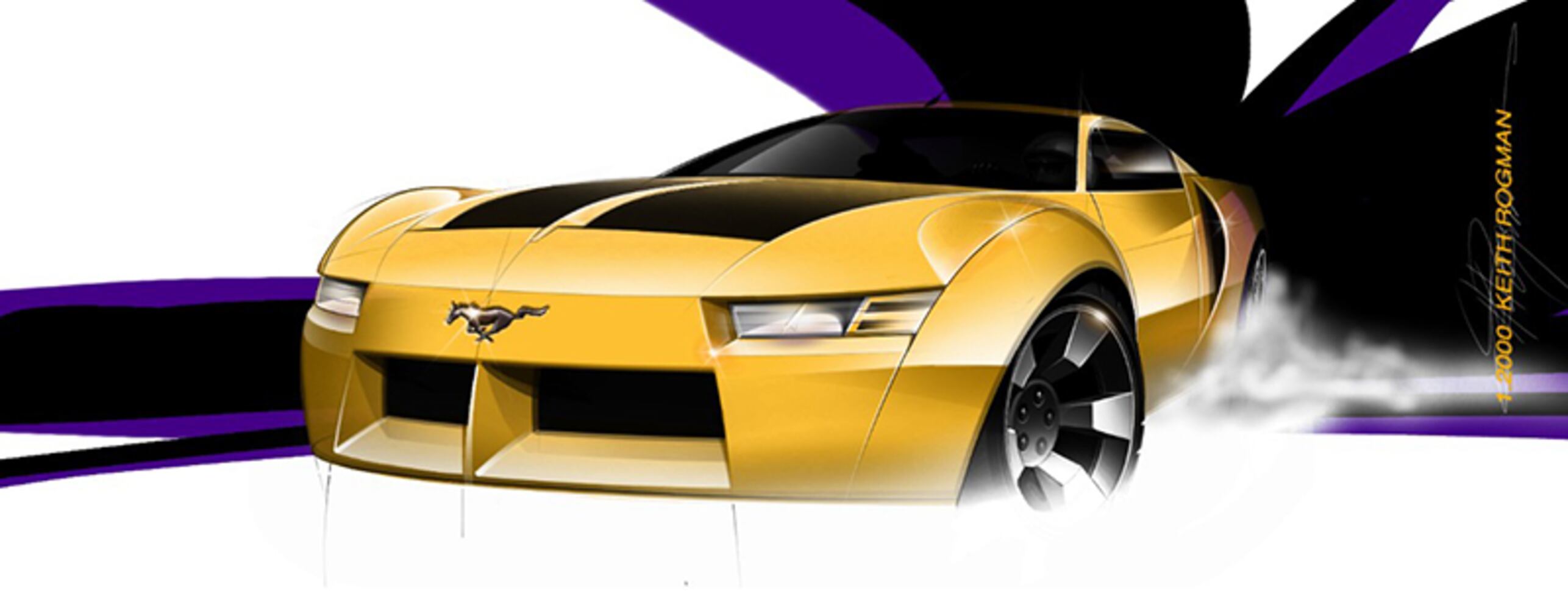 Sketches of Mustangs' changes from 2005-2014