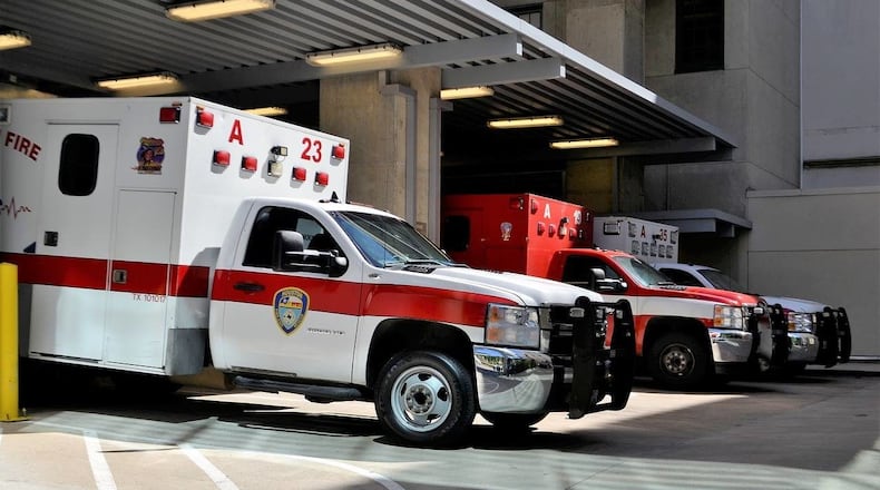 Emergency crews helped a Minnesota man who was trapped under a cabin that fell off its jacks.