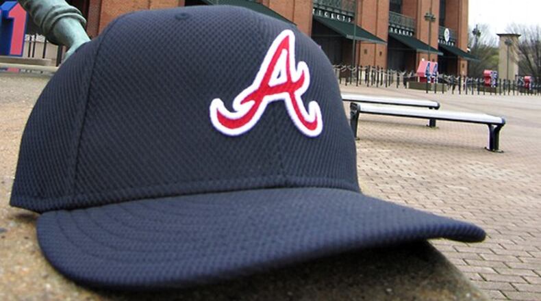 This is the relatively tame design the Braves decided to go with for their new batting-practice and spring-training cap.
