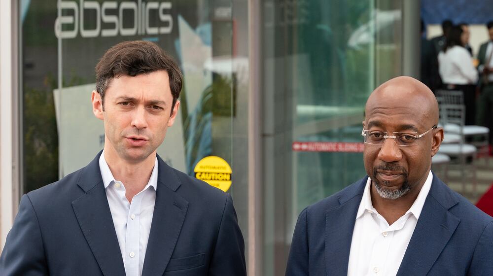 Georgia U.S. Sens. Jon Ossoff and Raphael Warnock.