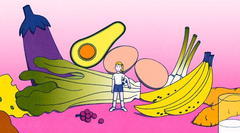 What you eat is just as important as how you train. (Illustration: Suejee Lee for the AJC)