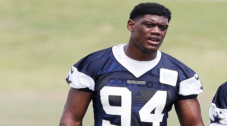 Dallas Cowboys defensive end Randy Gregory looks on during a rookie mini camp at the team's Valley Ranch headquarters in Irving, Texas, on Friday, May 8, 2015. (Brandon Wade/Fort Worth Star-Telegram/TNS)