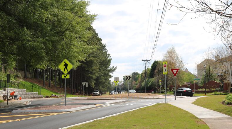 The Stonington Roundabout in Johns Creek was completed in 2016.