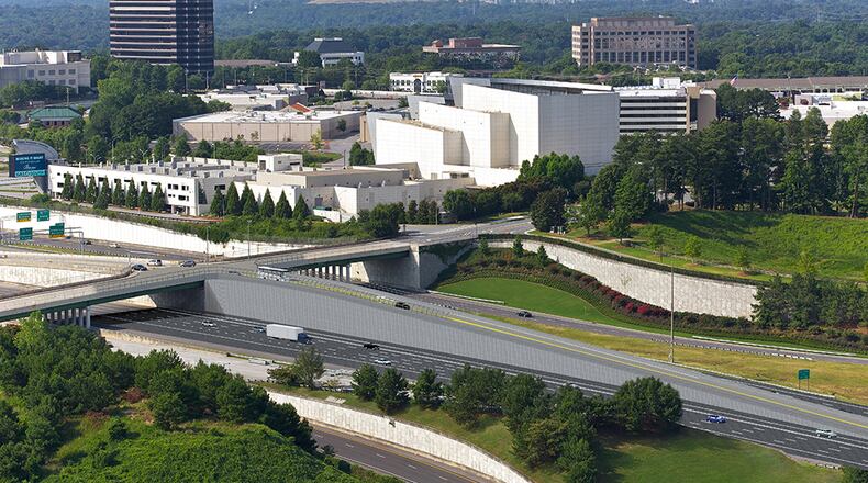 Caption: A proposed ramp from Akers Mill Road in Cumberland to the Northwest Corridor project would allow direct access to the managed lanes under construction. (Courtesy of the Cumberland Improvement District)