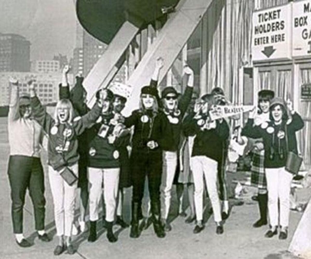 Pittsburgh Beatles fans lined up outside the Civic Arena awaiting the Sept. 14, 1964, concert.