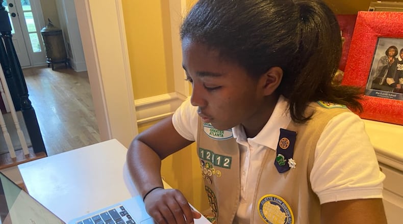 Gabrielle Tobin, 14, of Smyrna created a video series to help her peers master math. (Courtesy of Gabrielle Tobin)