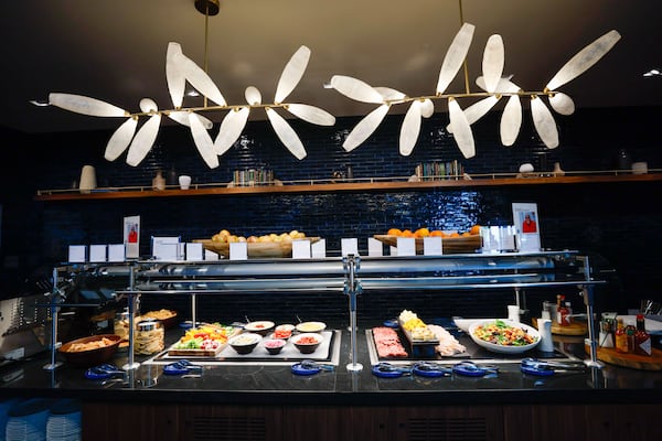 The lounge's menu, visible here at its February opening, was curated by Atlanta-based chef Deborah VanTrece. The failed December inspection found flies at the bar area, a dirty ice machine and foods sitting out at the wrong temperatures. (Miguel Martinez/AJC 2024)