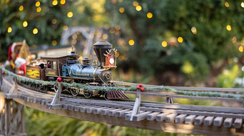 Christmas trains run at Atlanta Botannical Garden on November 17, 2022
