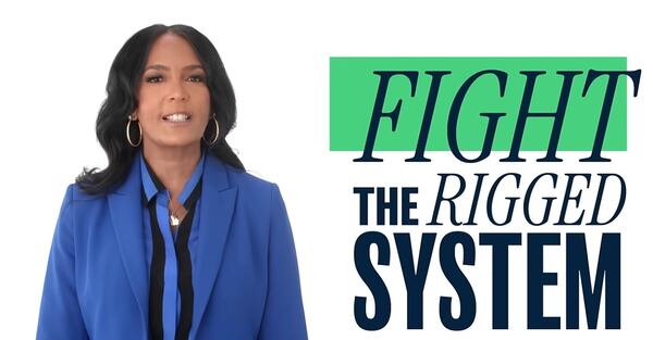 A screenshot from a campaign ad featuring Democratic nominee for governor Keisha Lance Bottoms.