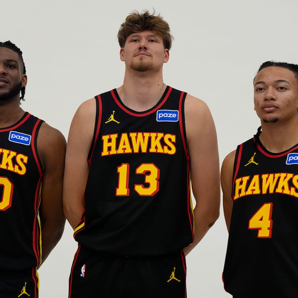 Zuby Ejiofor (from left), Henri Veesaar and Kingston Flemings will find out during Summer League how they stack up against experienced NBA players. (Mike Stewart/AP)