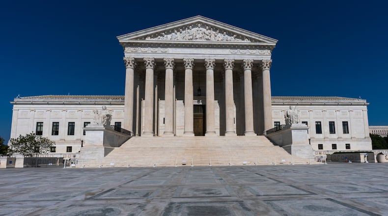 The Supreme Court is seen in Washington, Monday, May 18, 2026. (AP Photo/J. Scott Applewhite)