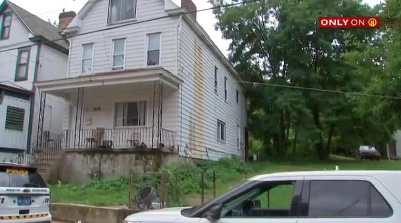 Police in Pennsylvania found a dog corpse and two dogs starving to death when they were called for an animal welfare check. (Photo by WPXI.com)