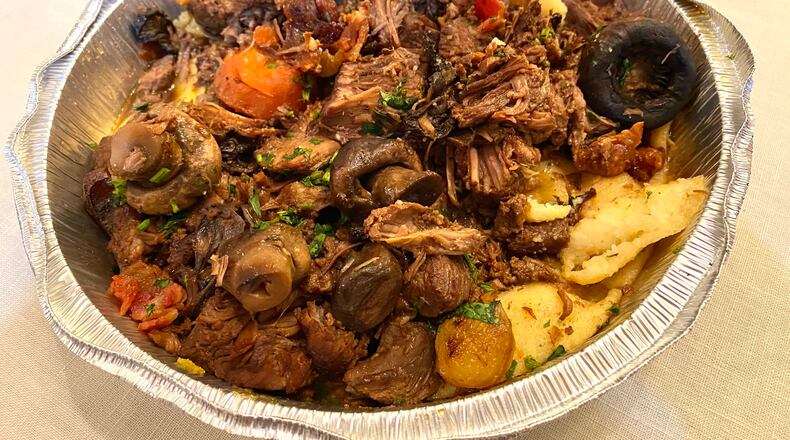 A recent dinner order from Mercer Street Meals featured boeuf bourguignon as the entree. Ligaya Figueras/ligaya.figueras@ajc.com