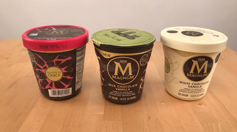 Magnum ice cream tubs