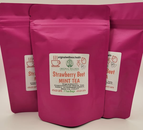 Strawberry beet mint tea from Original Wellness. (Courtesy of Original Wellness)