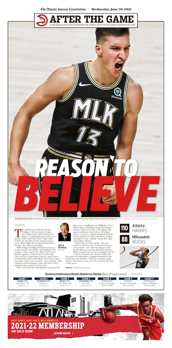 Atlanta Hawks edition in ePaper  Game 4 vs. Bucks June 30, 2021