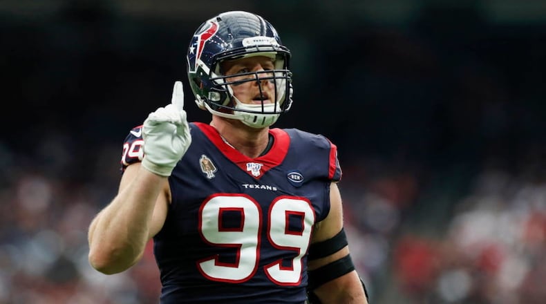 JJ Watt introduced a new line of sneakers Monday, which honor his late grandfather, a Korean War veteran.