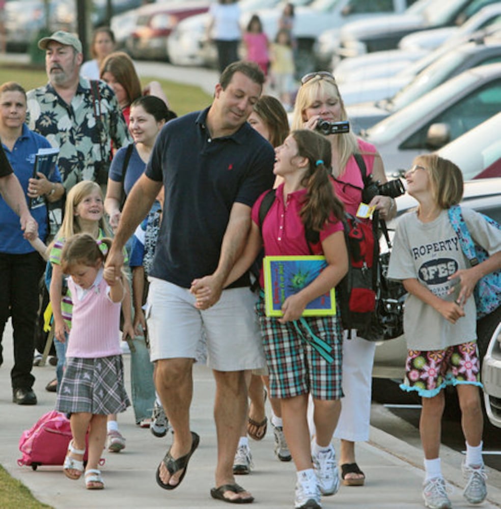 Kids arrive on first day of school