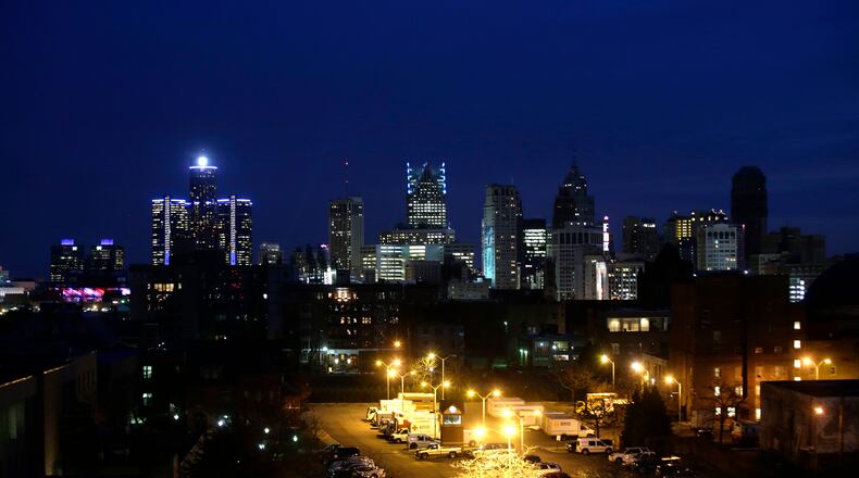 DETROIT, MI - NOVEMBER 07: The Detroit skyline is seen on November 7, 2014 in Detroit, Michigan. Today U.S. Bankruptcy Judge Steven Rhodes gave the City of Detroit the okay to plan an exit strategy from Chapter 9 Bankruptcy. (Photo by Joshua Lott/Getty Images)