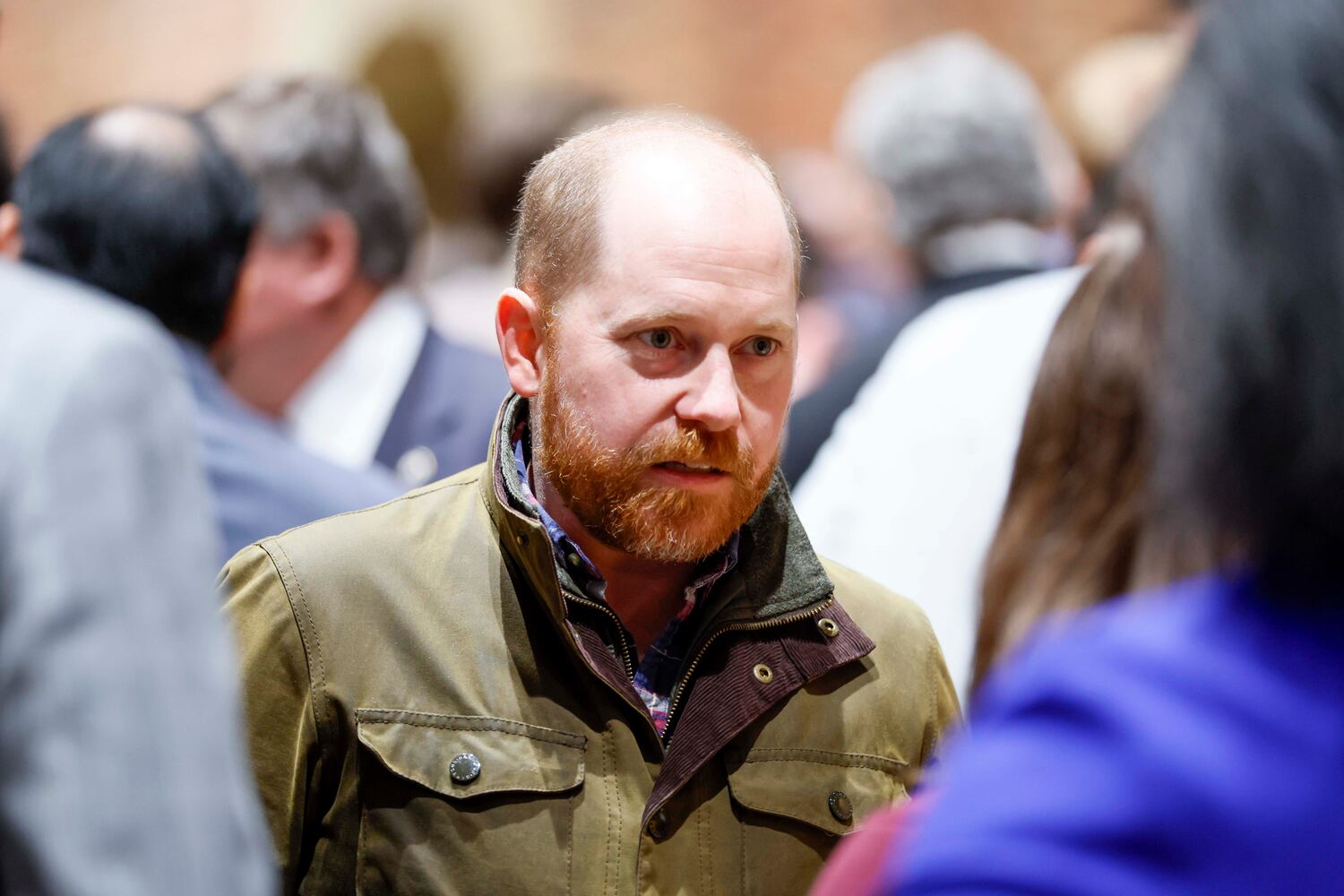 Georgia Democratic Party Chairman Charlie Bailey also attended the supper, the traditional kickoff to the legislative session. (Miguel Martinez/AJC)