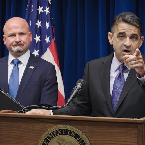 /// U.S. Attorney Daniel Rosen and Homeland Security Investigations Special Agent in Charge Michael McCarthy announced charges against fifteen people for conspiring to interfere and injure federal immigration agents during Operation Metro Surge on Tuesday, June 16, 2026 in Minneapolis, Minn. (AP Photo/Mark Vancleave)