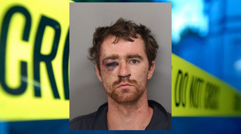 Christian Hobby, 28, pleaded guilty to beating his 2-year-old son and hitting Capt. James Bullock in the face and head.