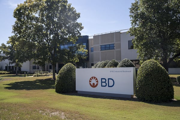 The exterior of Becton, Dickinson and Company in Covington, Sept. 25, 2019. (Alyssa Pointer/AJC)