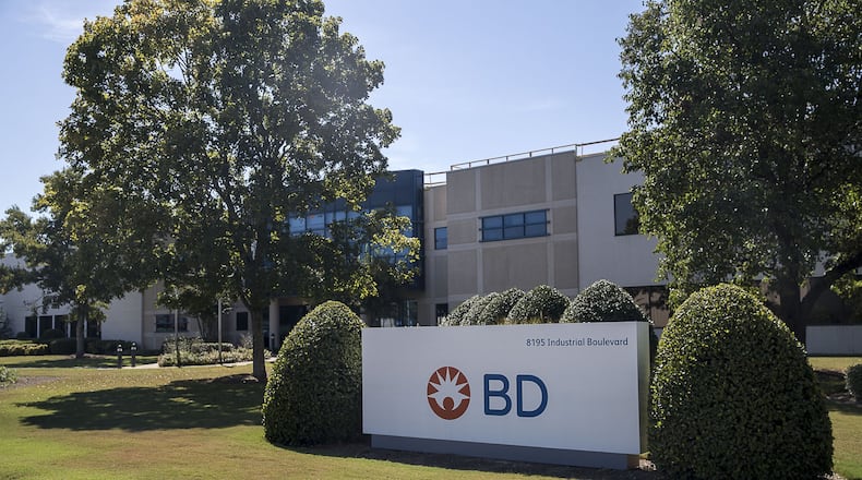 Becton, Dickinson and Company and its subsidiary, C.R. Bard, face more than 400 lawsuits related to their use of a carcinogenic gas to sterilize medical equipment in Covington. (Alyssa Pointer/alyssa.pointer@ajc.com)