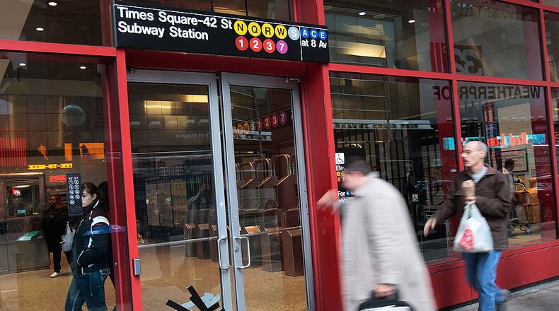 Times Square subway station.