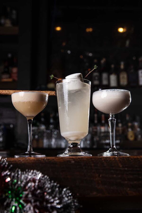 10 Below (center cocktail) at Marietta's the Third Door appears deceptively light, but is full of depth and structure. (Courtesy of Sarah Cofer)