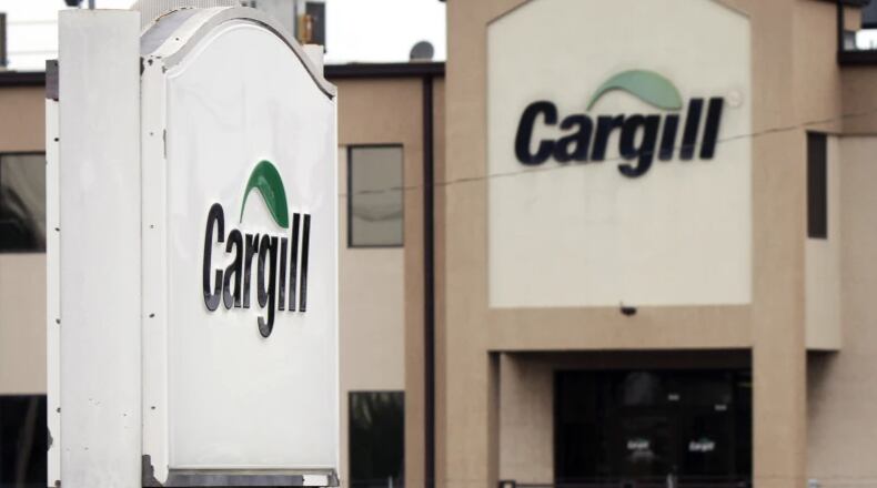 This is a file photo of Cargill's turkey processing plant in Springdale, Ark.