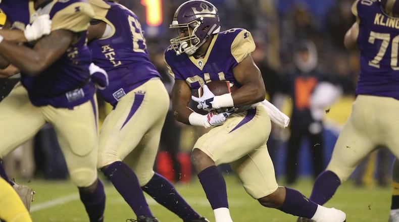 Owner of Sports talk radio 680 The Fan suing the Atlanta Legends, Alliance of America Football after league flops. (Peter Joneleit via AP Photo)