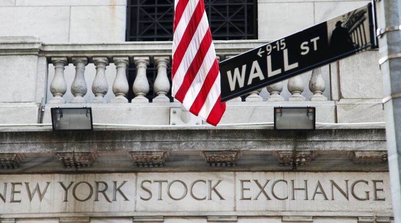 File photo of the New York Stock Exchange, which is owned by Atlanta-based Intercontinental Exchange, or ICE. Bakkt, a cryptocurrency platform majority owned by ICE, began trading on the NYSE Monday. (AP Photo/Mark Lennihan)
