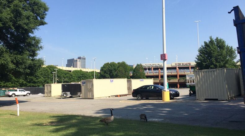 The outparcel at Perimeter Mall where Transwestern is planning a 16-story office tower in Dunwoody. J. Scott Trubey/strubey@ajc.com