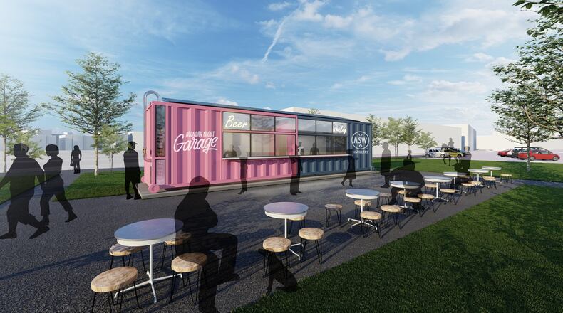 Solar Bar, from Monday Night Brewing and ASW Distillery, is open on the Westside Beltline. / Rendering by Rickman Architecture + Design